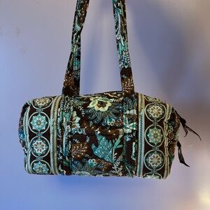 Vera Bradley Retired Java Blue Small Duffle Shoulder Bag